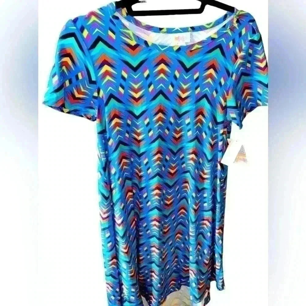 Lularoe XS bright blue Carly dress. NWT . No pocket, leggings material!